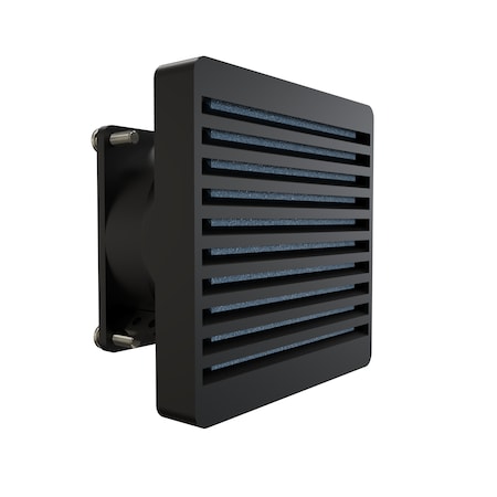 Hammond Fan Kit, 80 MM Fan 115V, Filter, Grill, Guard, Cord / Black DNFF080BK115